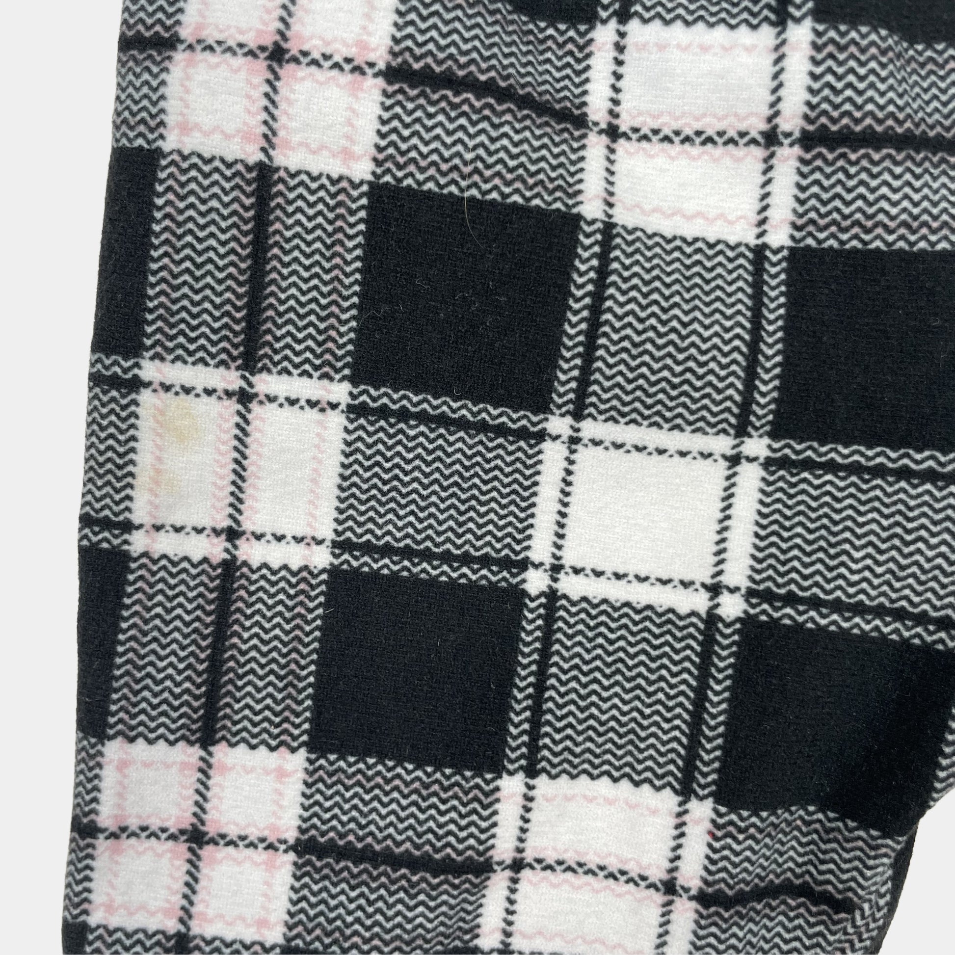 Kariertes Polyester-Jogginghose in Schwarz und Weiß für Babys, Größe 9-12 Monate – detail