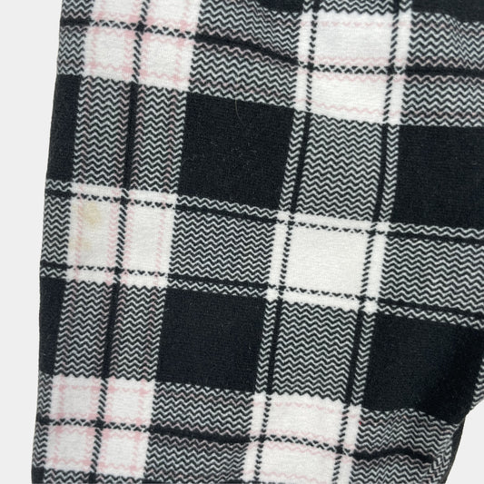 Kariertes Polyester-Jogginghose in Schwarz und Weiß für Babys, Größe 9-12 Monate – detail