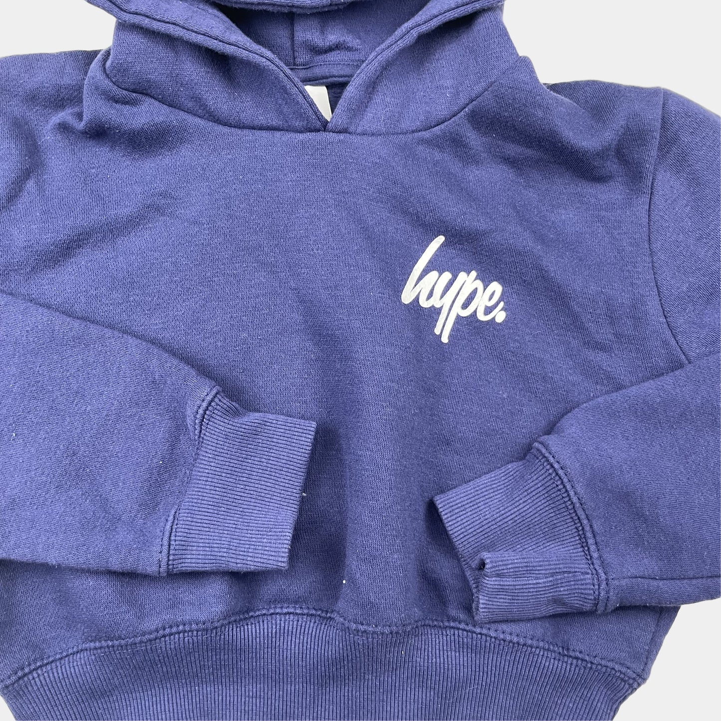 Blaues Kapuzen-Sweatshirt mit Logoaufdruck – detail