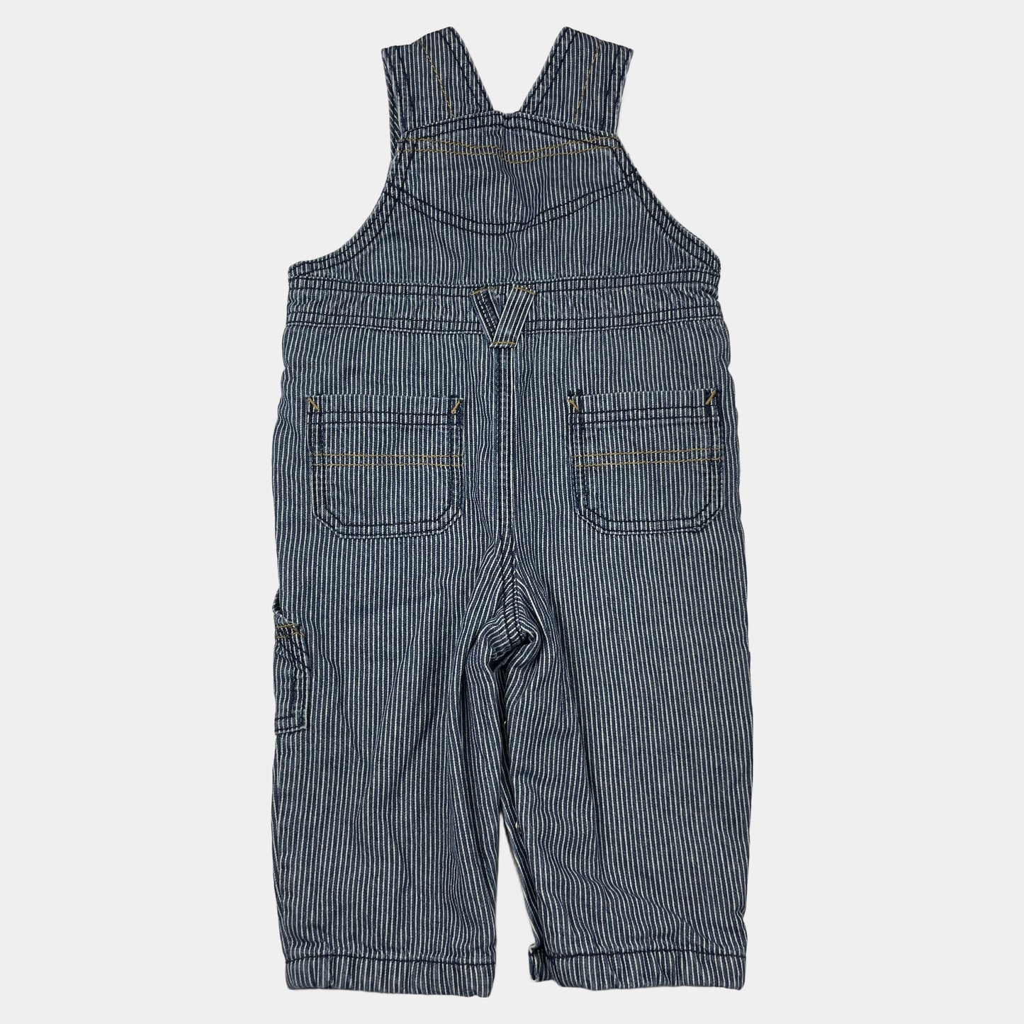 Gestreifter Denim-Overall für Babys, Größe 6-9 Monate – back