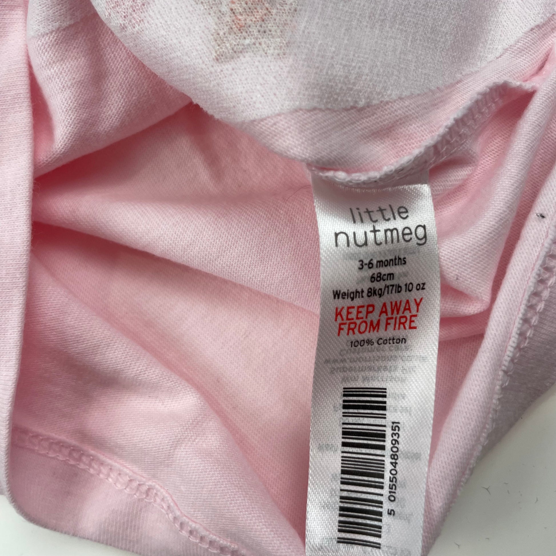 Rosa T-Shirt mit Blumenstickerei für Babys – label