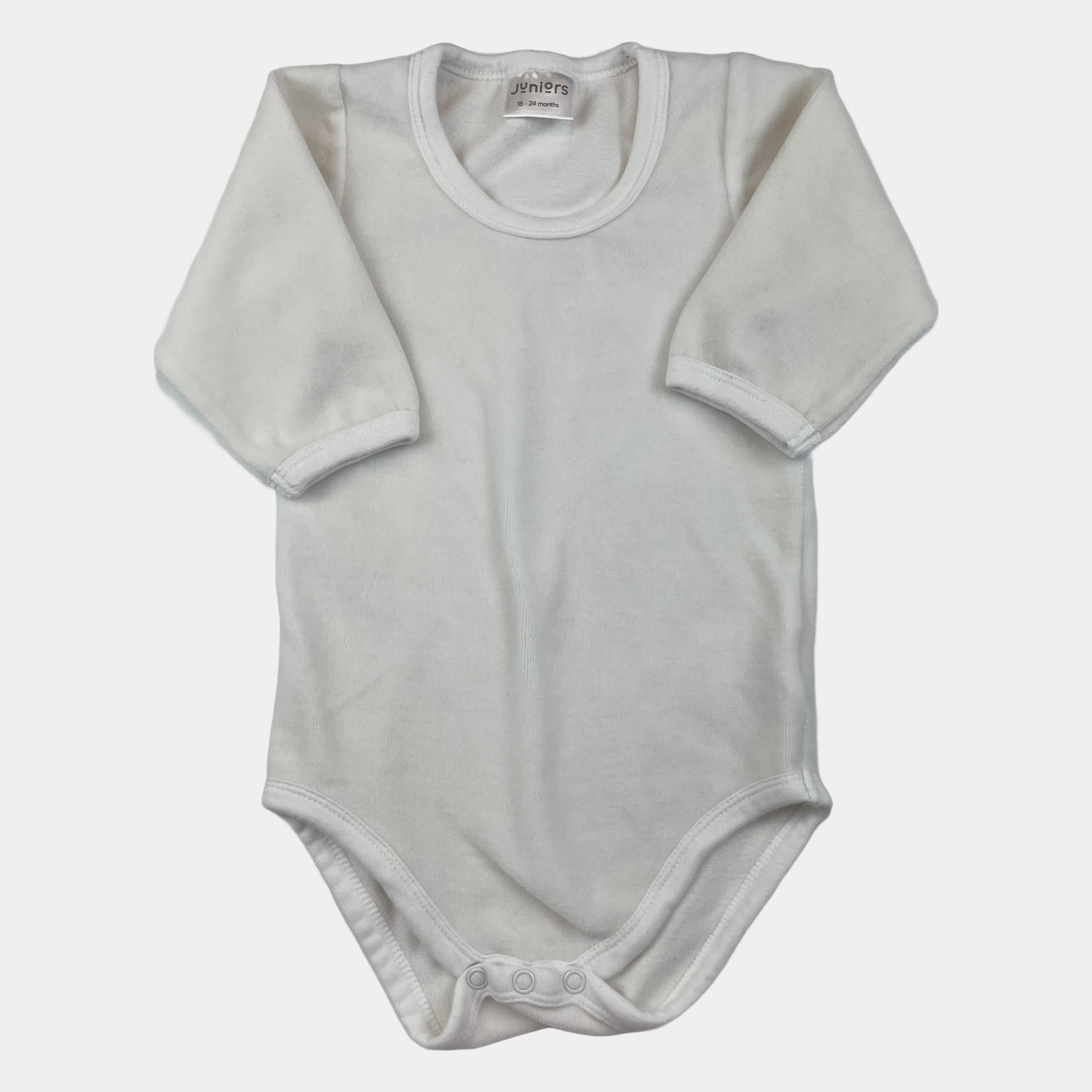 Weißer Langarm-Body für Babys, Größe 18-24 Monate – front