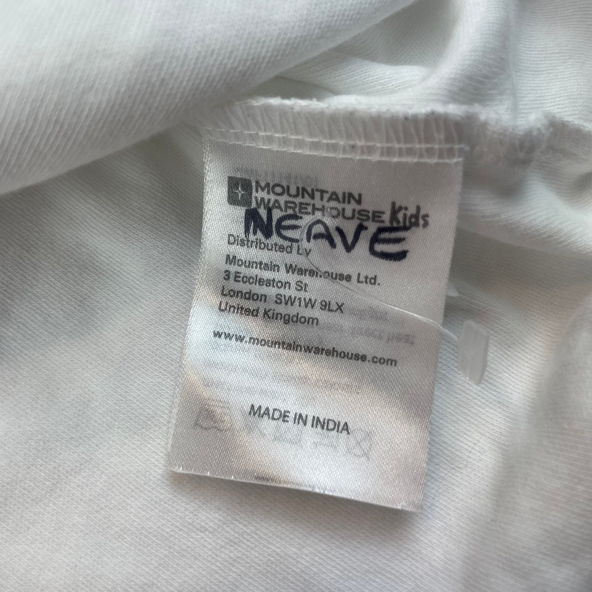 Weißer Pullover mit Rollkragen von Mountain Warehouse für Kinder, Größe 9-10 Jahre – logo