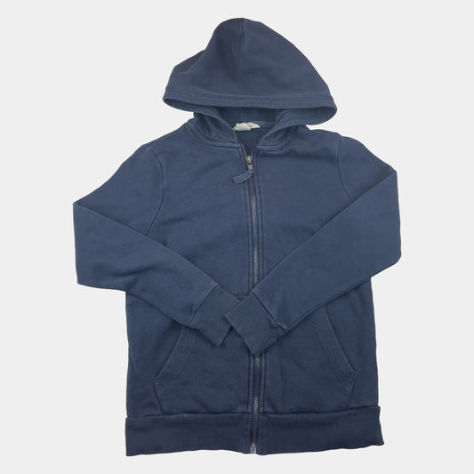 Dunkelblaue Kapuzenjacke von H&M für Kinder, Größe 9-10 Jahre – front