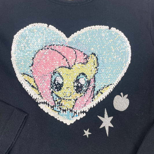 My Little Pony Kleid in Schwarz mit glitzernder Applikation und Sternenmuster – detail