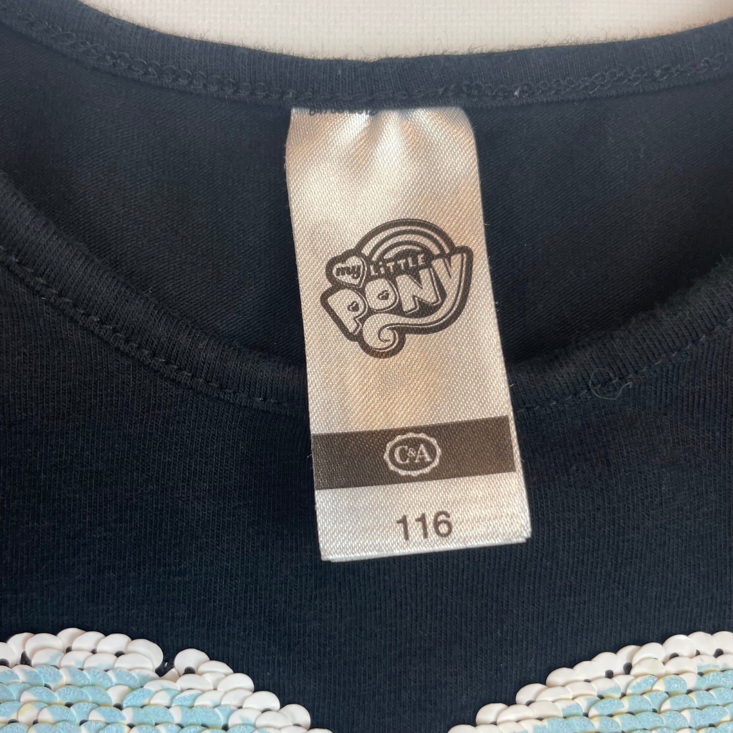 My Little Pony Kleid in Schwarz mit glitzernder Applikation und Sternenmuster – label