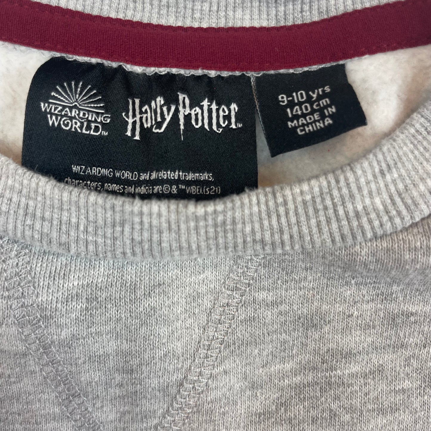 Graues Harry Potter Sweatshirt mit 07 Aufdruck für Jungen. – fabric