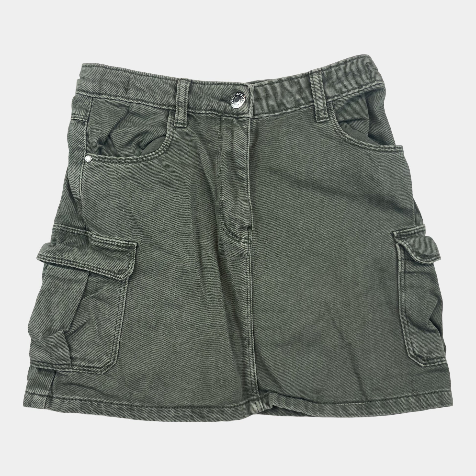 Khakifarbener Cargo-Rock für Mädchen, Größe 10 Jahre, von Candy Couture – front