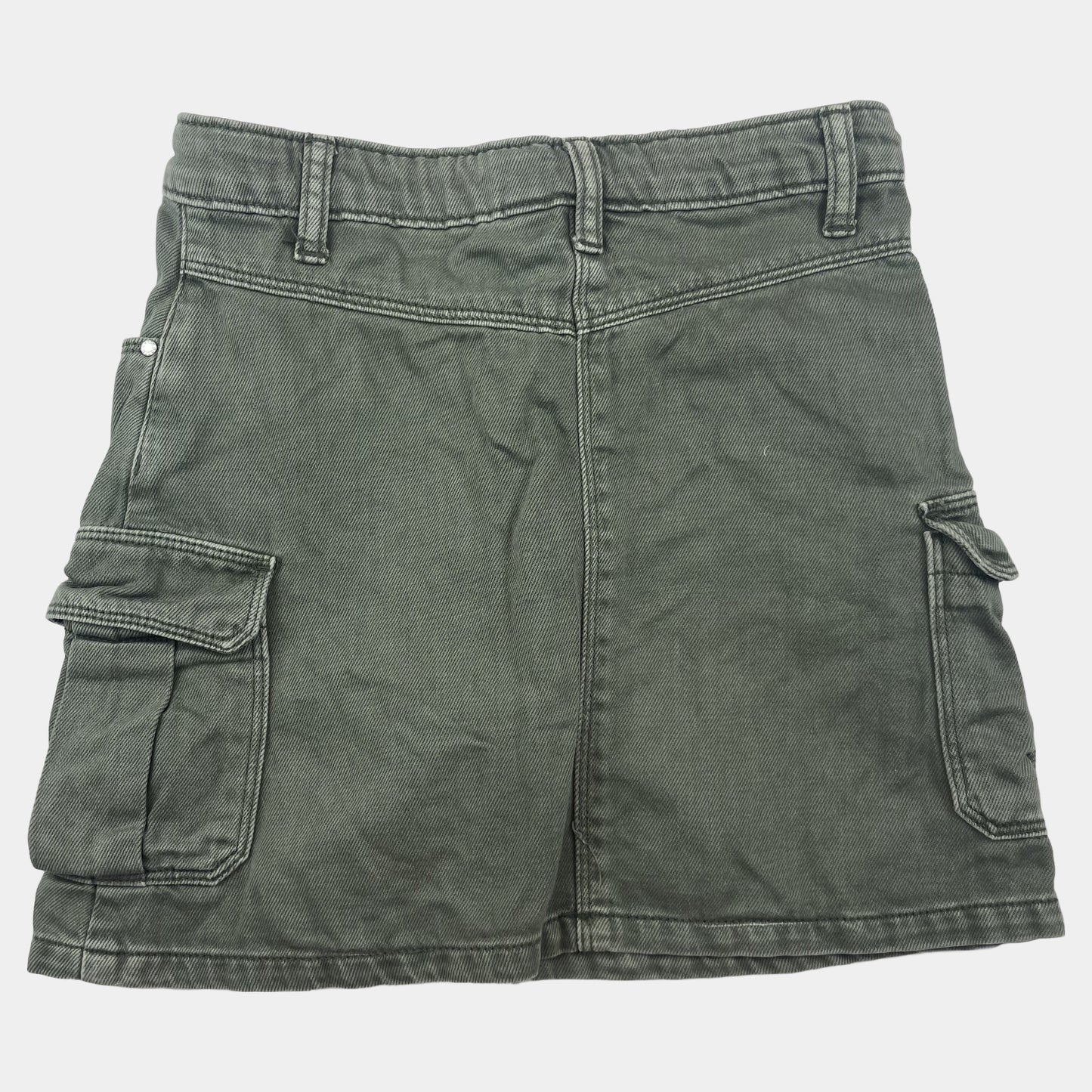 Khakifarbener Cargo-Rock für Mädchen, Größe 10 Jahre, von Candy Couture – back