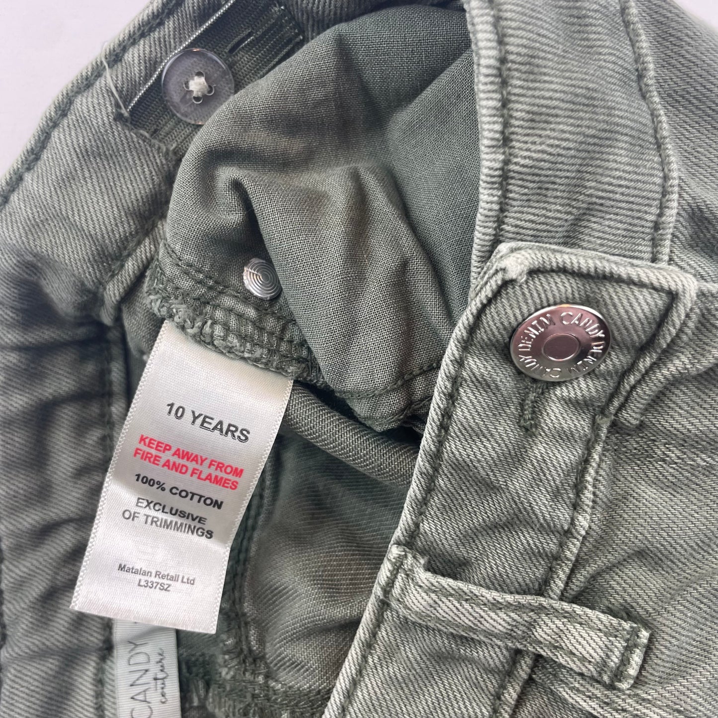 Khakifarbener Cargo-Rock für Mädchen, Größe 10 Jahre, von Candy Couture – label