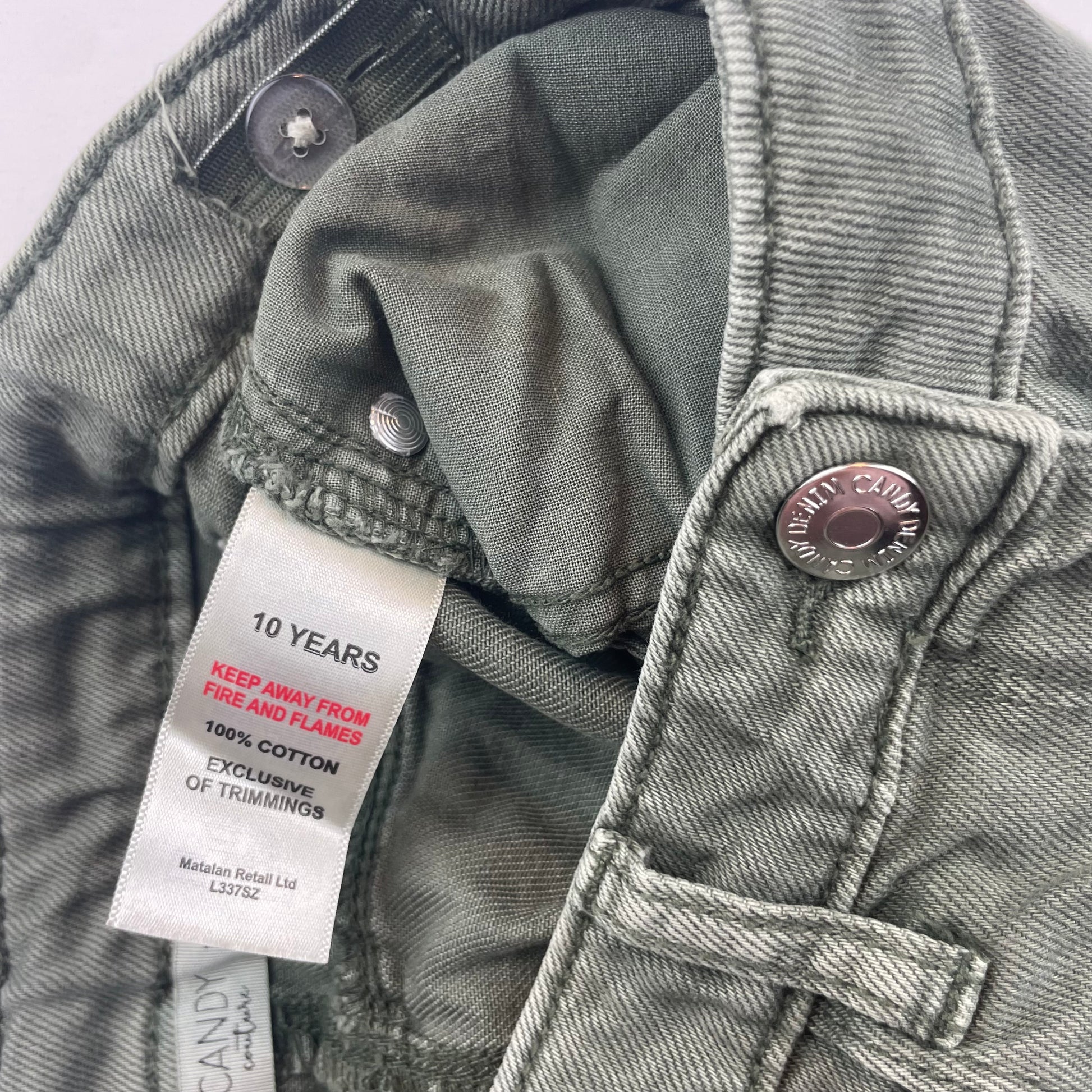 Khakifarbener Cargo-Rock für Mädchen, Größe 10 Jahre, von Candy Couture – label