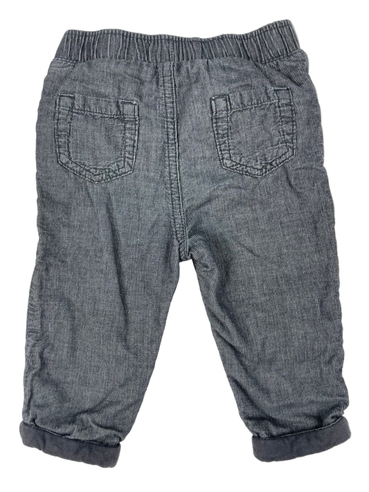 Graue Babyhose von Tu, Größe 6–9 Monate, mit elastischem Bund und Bindeband. – back