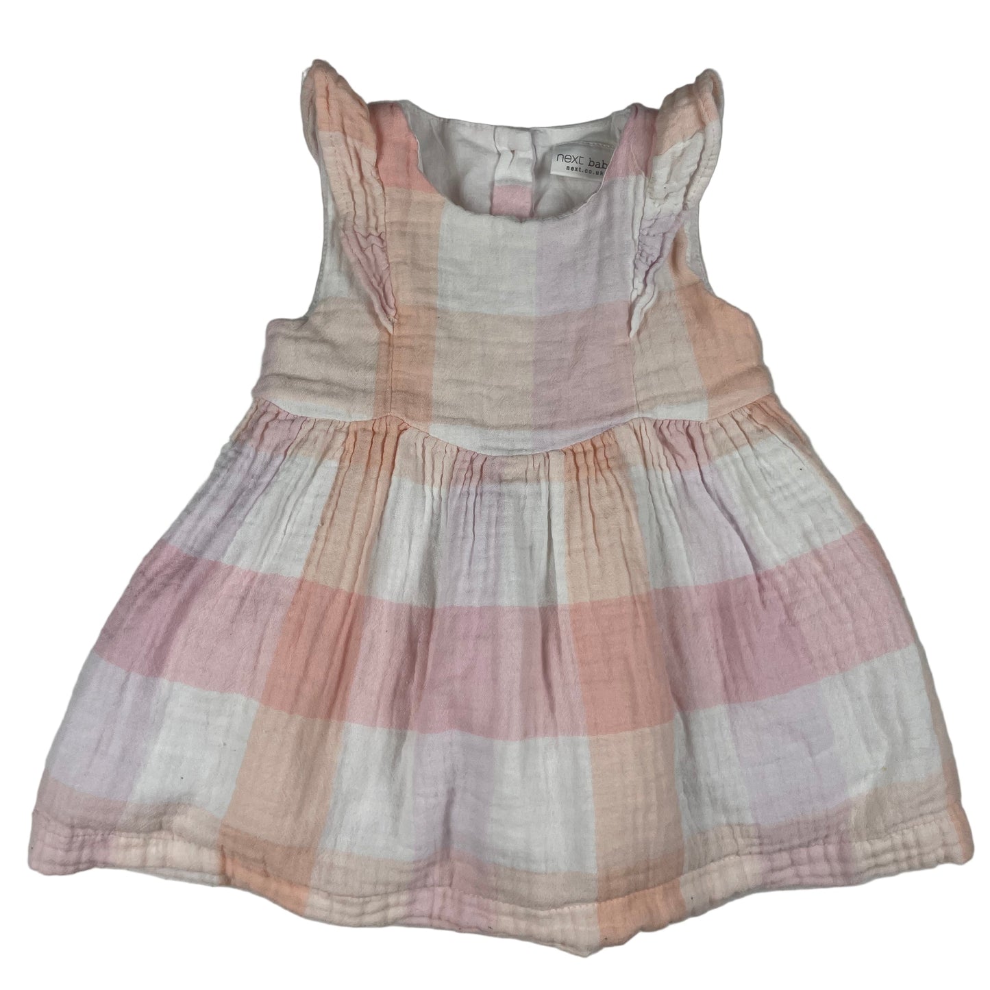 Ärmelloses kariertes Mädchenkleid in Pastellfarben von Next Baby