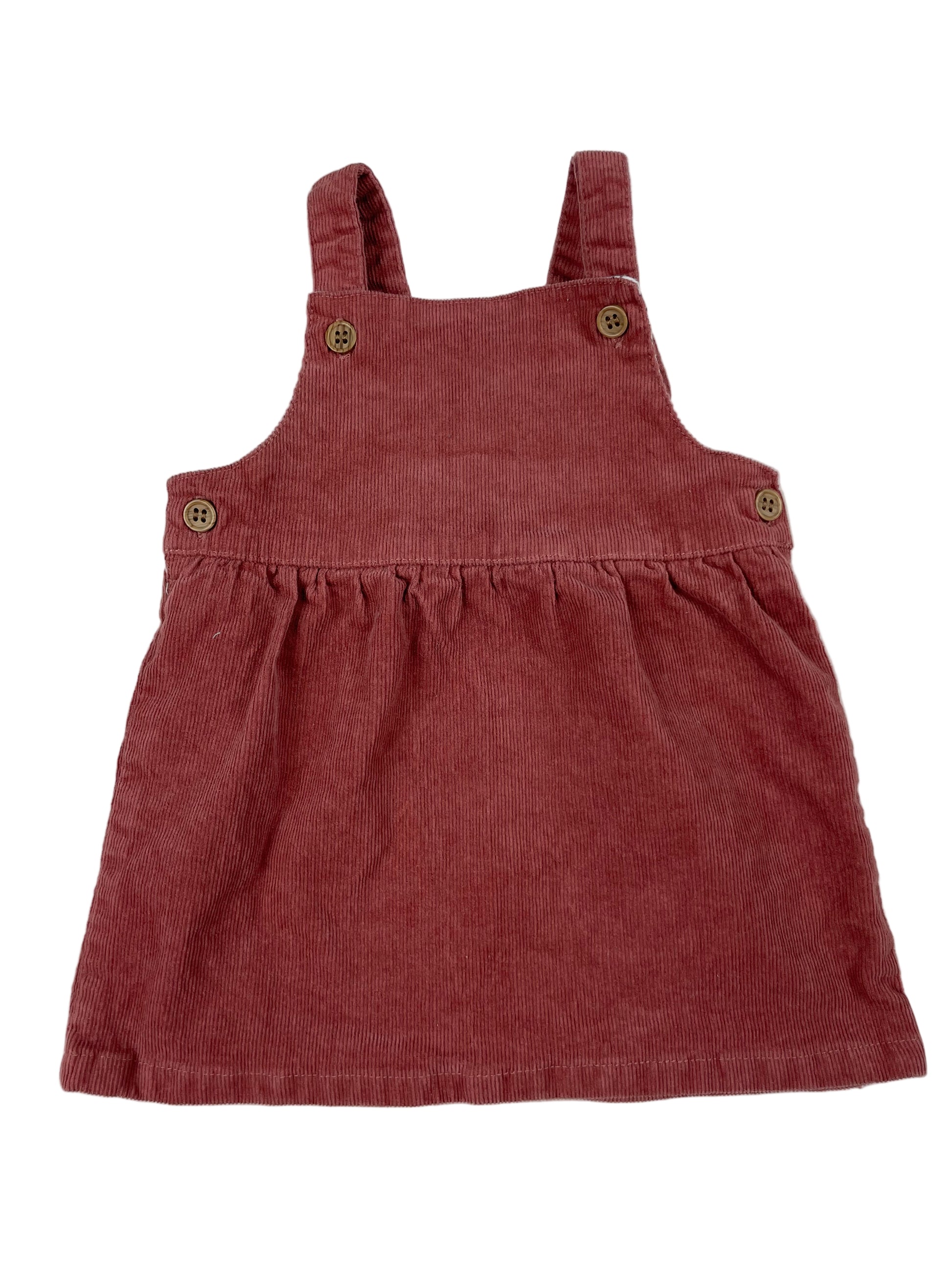 Tu Cord-Latzkleid, 0–3 Monate, altrosa – front