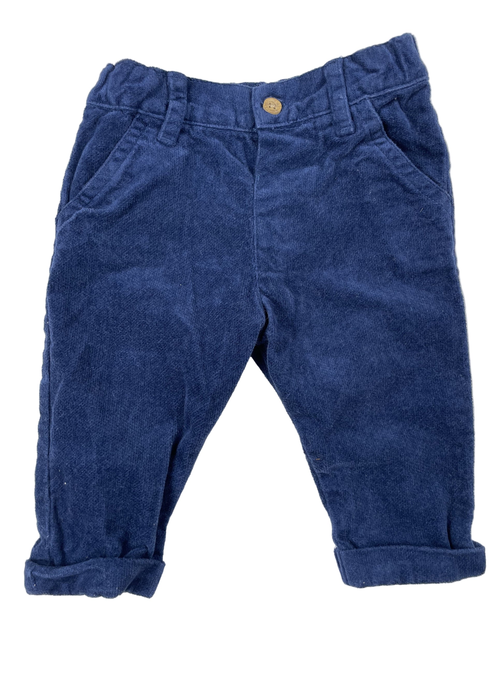 Blaue Cordhose von M&S, Größe 6–9 Monate – front