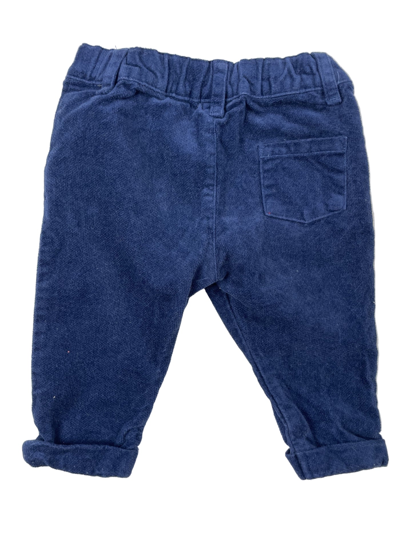 Blaue Cordhose von M&S, Größe 6–9 Monate – back