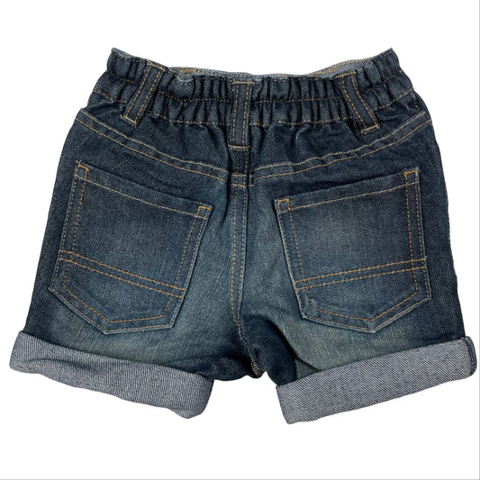 Blaue George Jeansshorts, Größe 9–12 Monate – back
