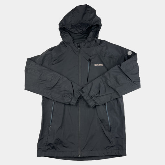 Graue Outdoor-Jacke mit Kapuze für Kinder von Regatta – front