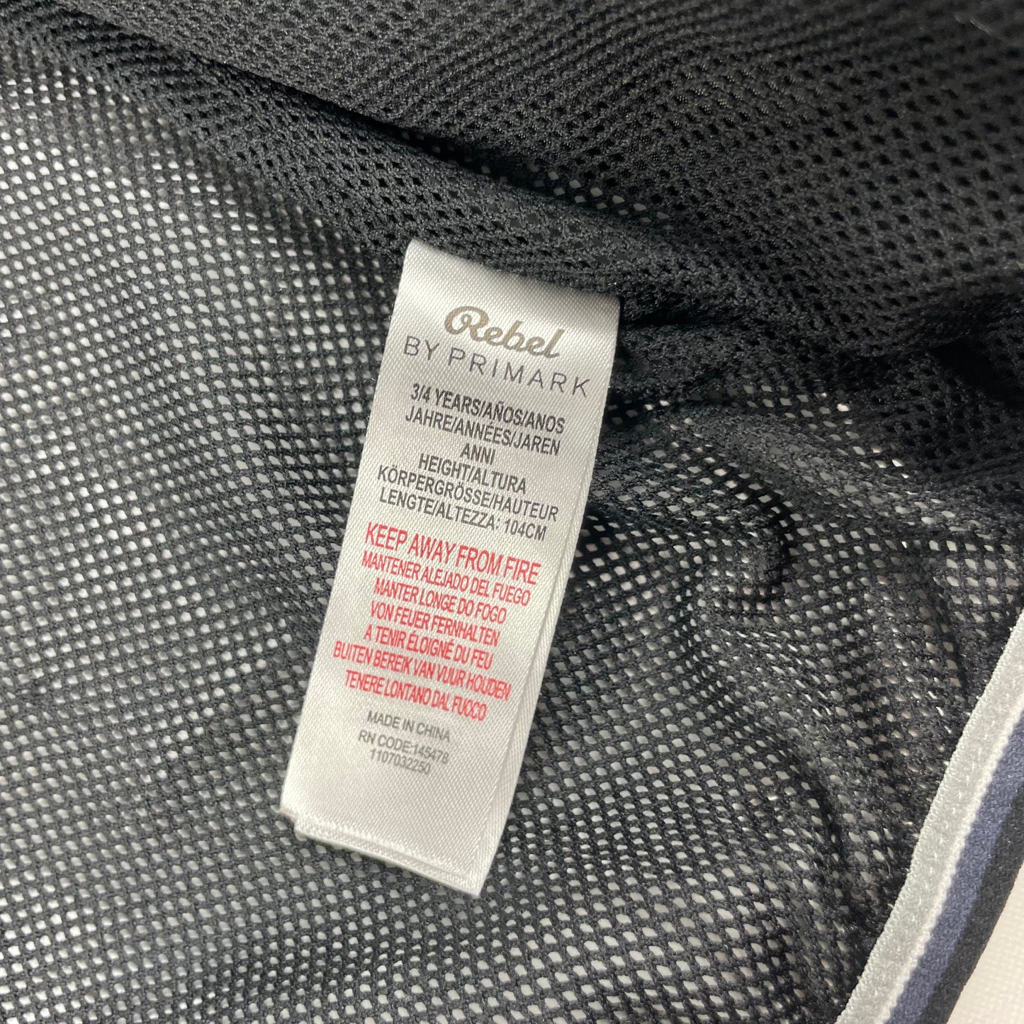 Graue Polyester-Regenjacke mit Kapuze für Kinder – label