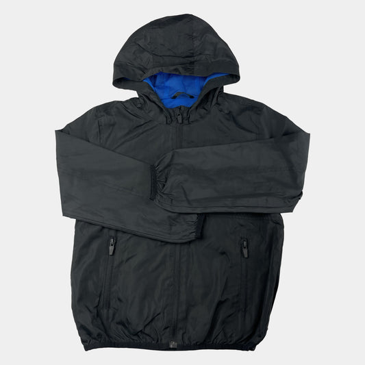 Schwarze Regenjacke mit Kapuze für Jungen, Größe 6-7 Jahre, George – front