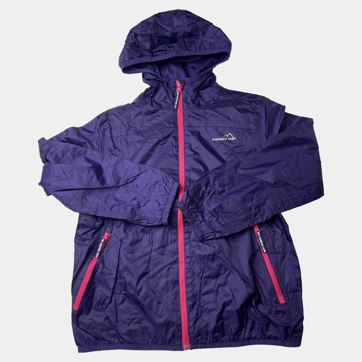 Lila Regenjacke von Freedom Trail in Größe 9-10 Jahre – front