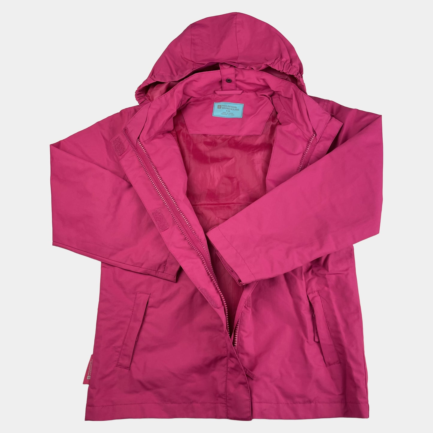 Fuchsia Kapuzenjacke für Kinder von Mountain Warehouse in Größe 9-10 Jahre – inside