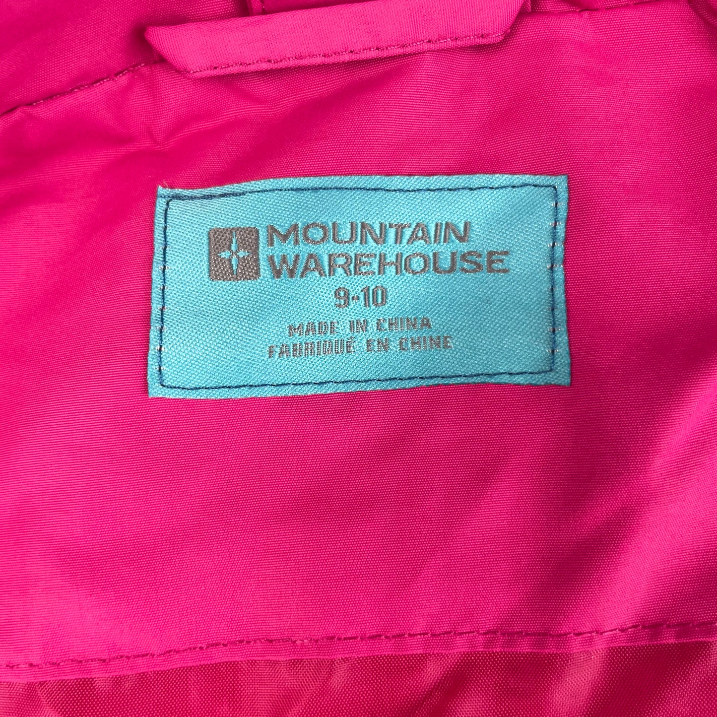 Fuchsia Kapuzenjacke für Kinder von Mountain Warehouse in Größe 9-10 Jahre – label