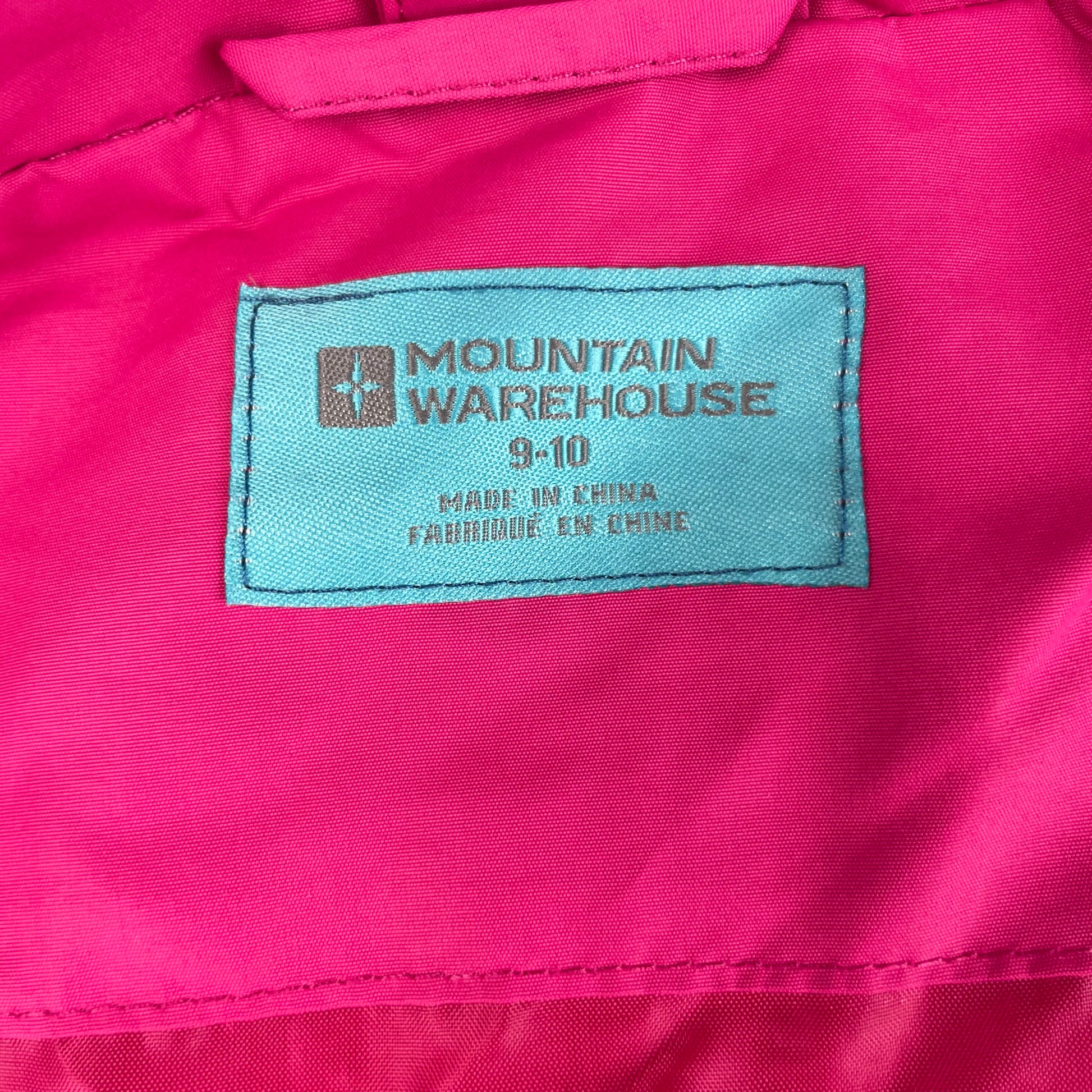 Fuchsia Kapuzenjacke für Kinder von Mountain Warehouse in Größe 9-10 Jahre – label