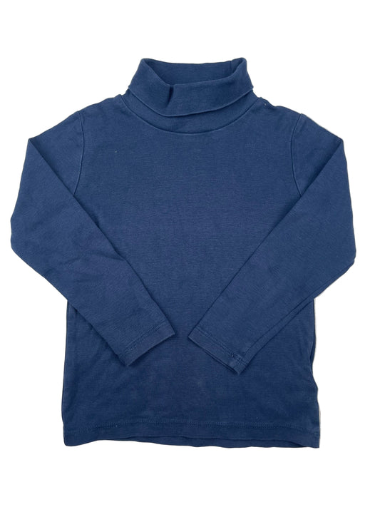 Dunkelblaues H&M Kinder-Rollkragenshirt, Langarm, Größe 98/104