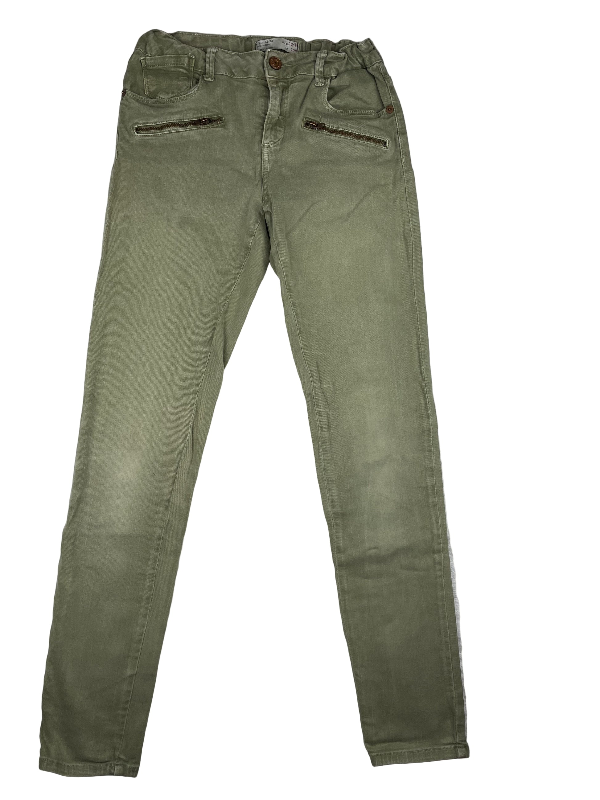 Khakifarbene Zara Girls Hose, Größe 164 – front