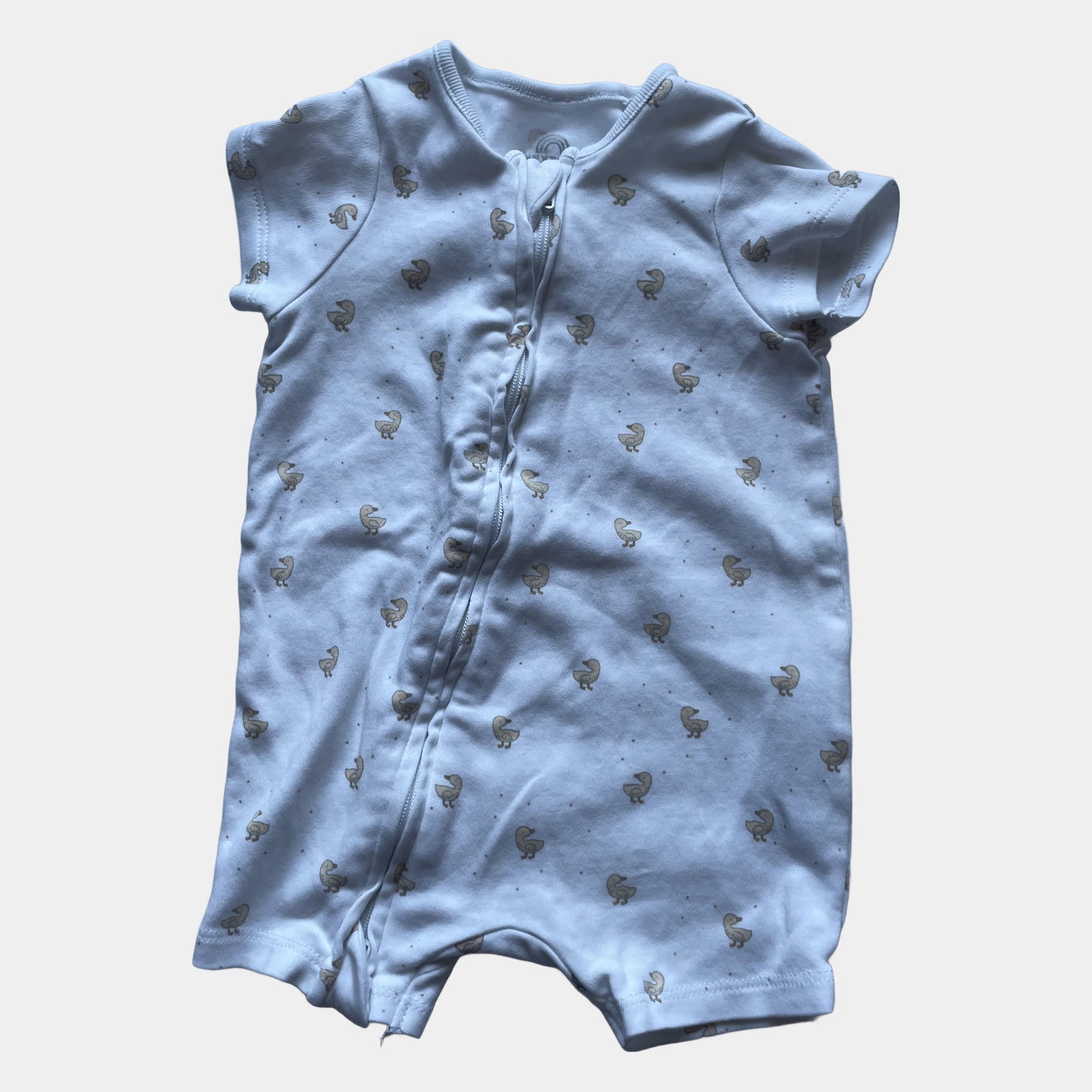 Weißer Baumwoll-Body mit Tiermuster – front