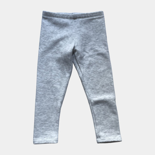Graue Fleece-Leggings für Kinder – front