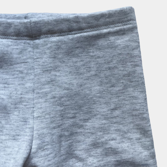 Graue Fleece-Leggings für Kinder – detail