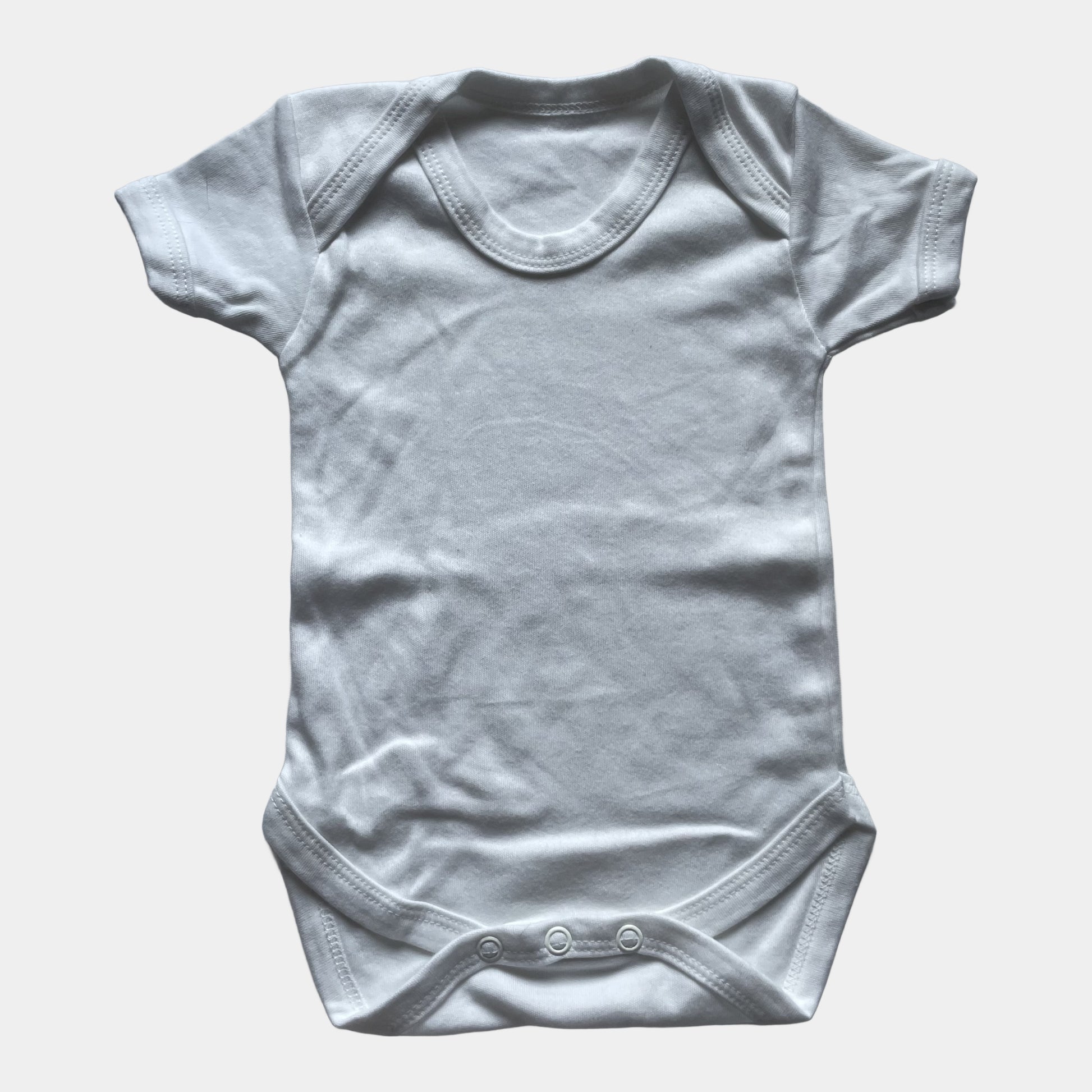 Weißer Baumwoll-Body für Babys 0-3 Monate – front