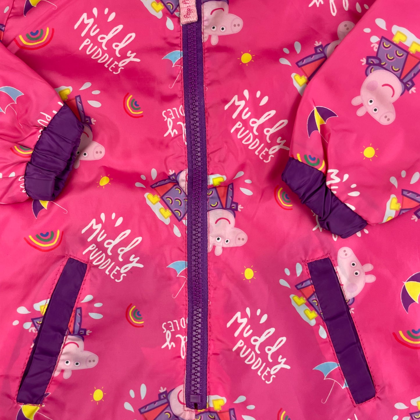 Rosa Regenkombi mit Peppa Pig Motiv für 18-24 Monate – detail