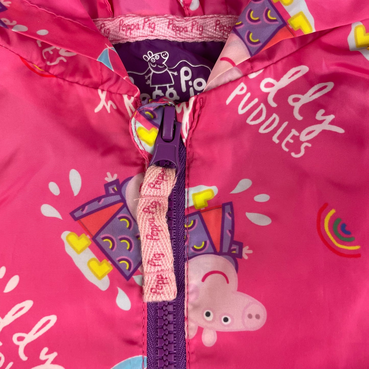 Rosa Regenkombi mit Peppa Pig Motiv für 18-24 Monate – zip