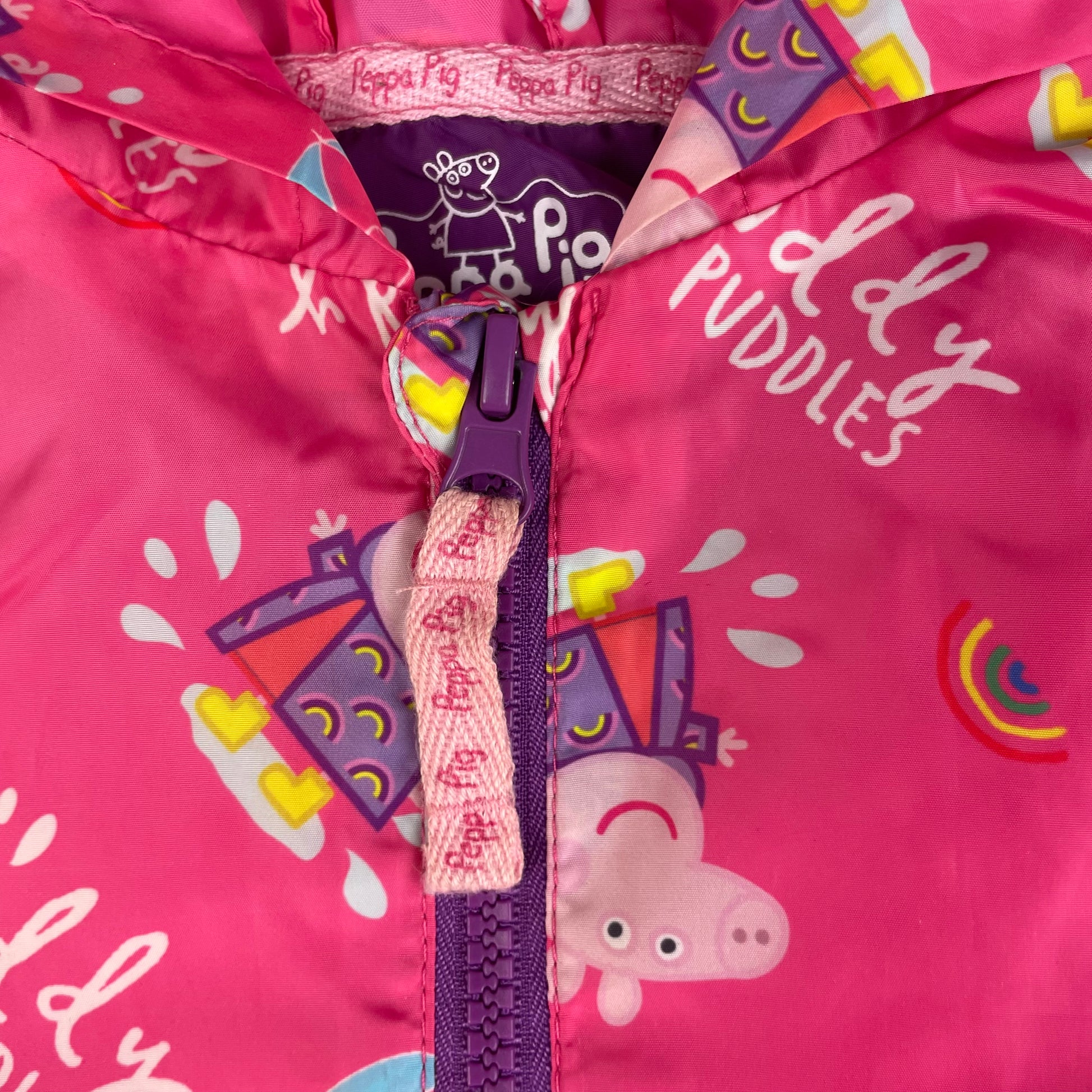 Rosa Regenkombi mit Peppa Pig Motiv für 18-24 Monate – zip