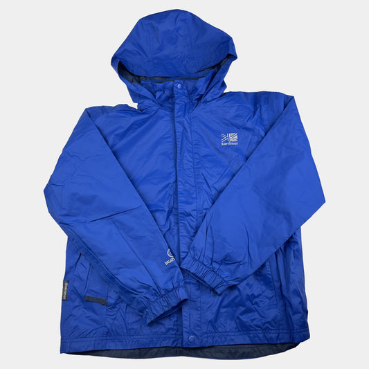 Blaue Regenjacke mit Kapuze für Kinder, Größe 11-12 Jahre – front