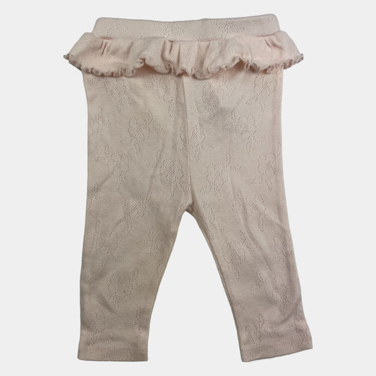 Rosa Strickhose mit Rüschen – front