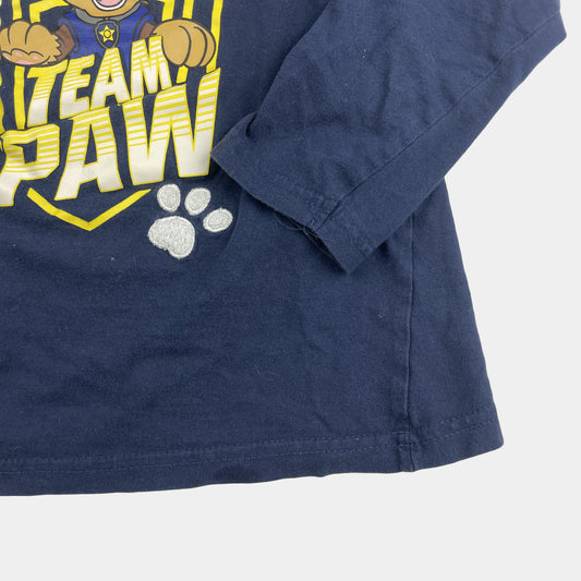 Blaues Langarmshirt mit PAW Patrol Motiv für Kinder – detail