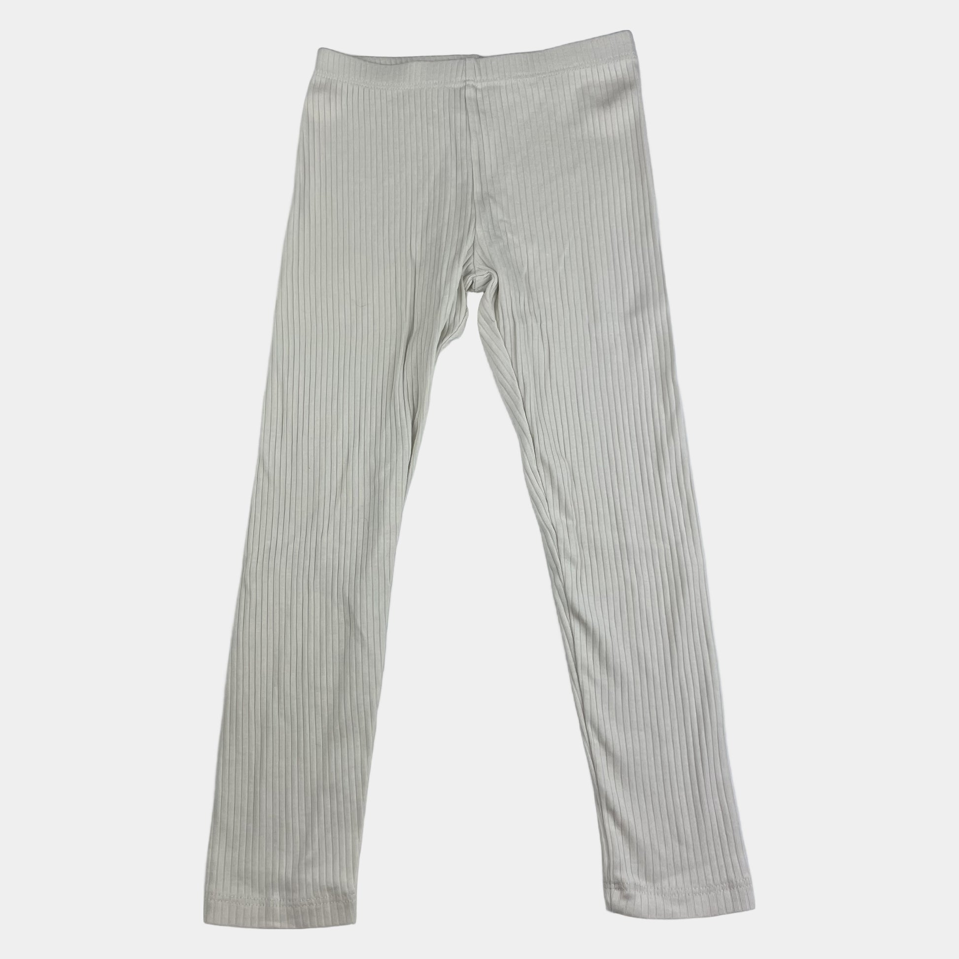 Weiße gerippte Leggings für Kinder von H&M, Größe 4-5 Jahre – front