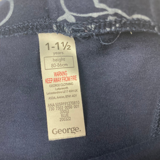 Dunkelblaue Leggings mit verspieltem Muster für Kinder – label