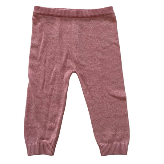 Rosa Strickhose von Little Nutmeg, 100% Baumwolle, Größe 9–12 Monate (80) – front
