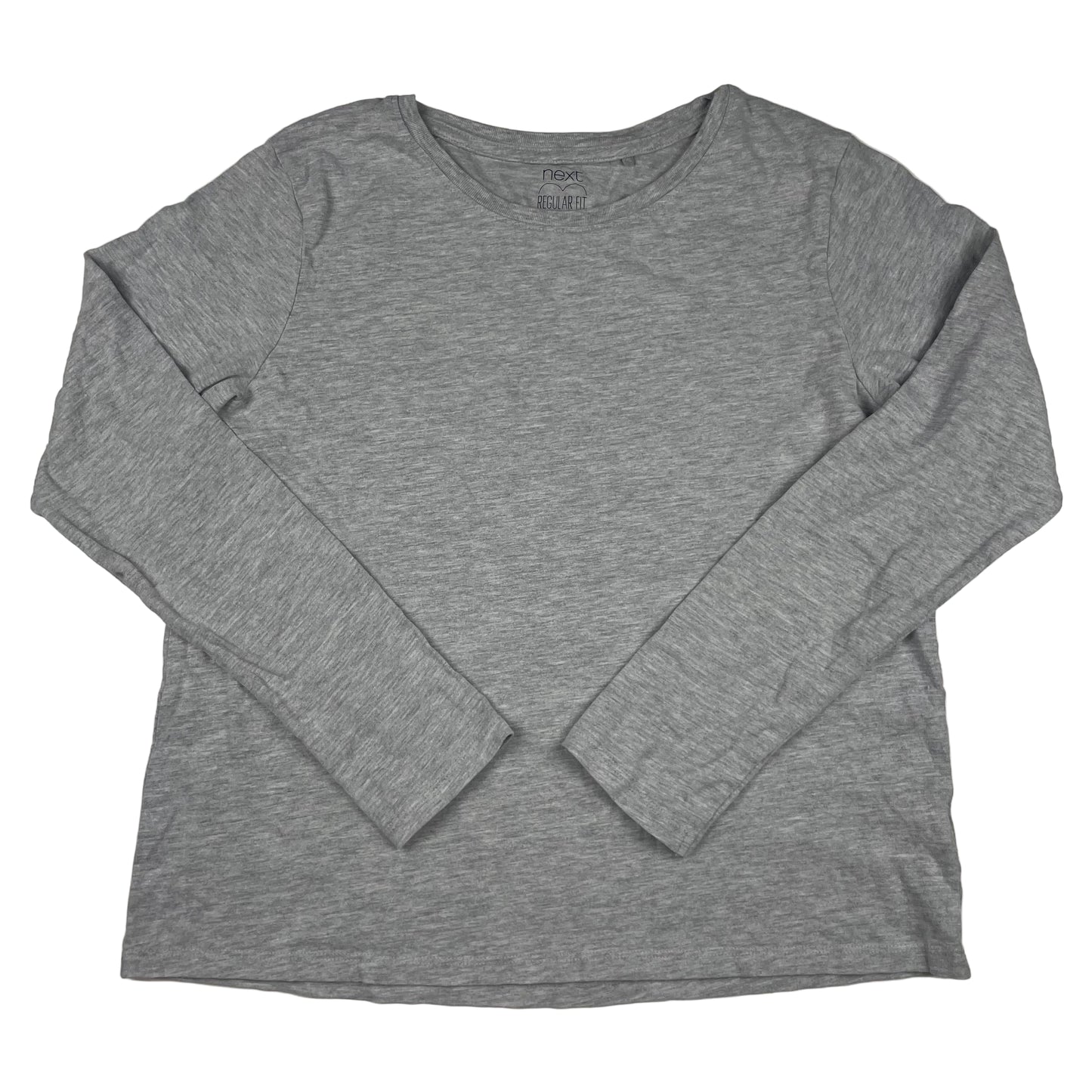 Graues Langarmshirt von Next, Größe 16 Jahre (ca. 168). – front