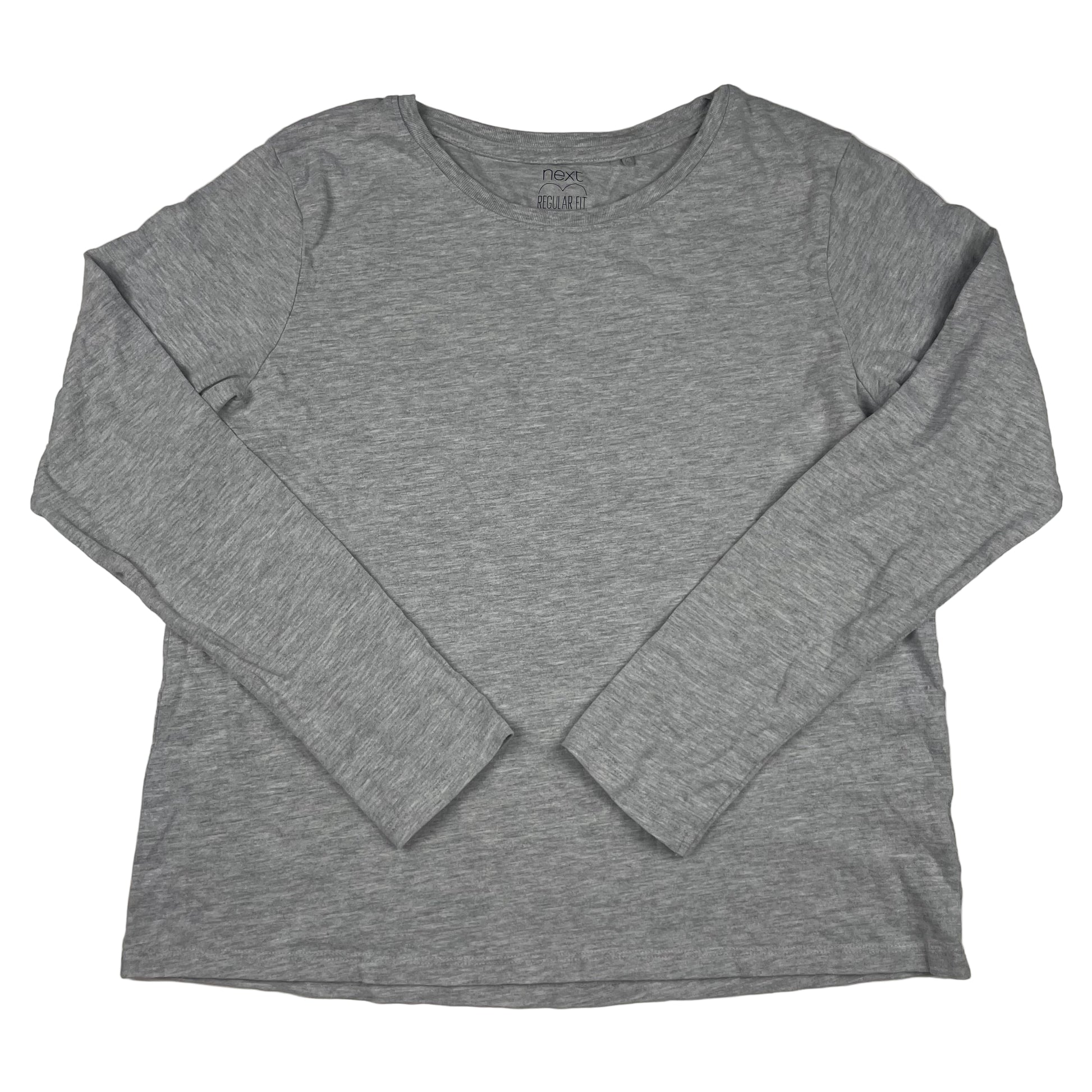 Graues Langarmshirt von Next, Größe 16 Jahre (ca. 168). – front