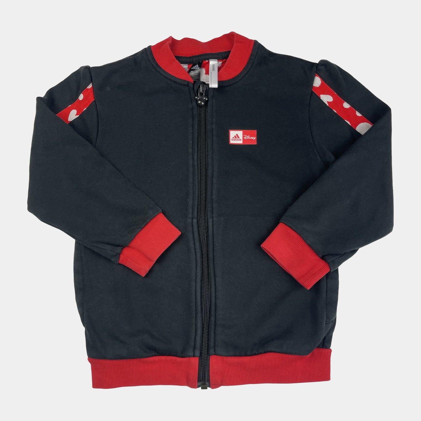 Schwarze Jacke mit roten Akzenten und Disney-Logo – front