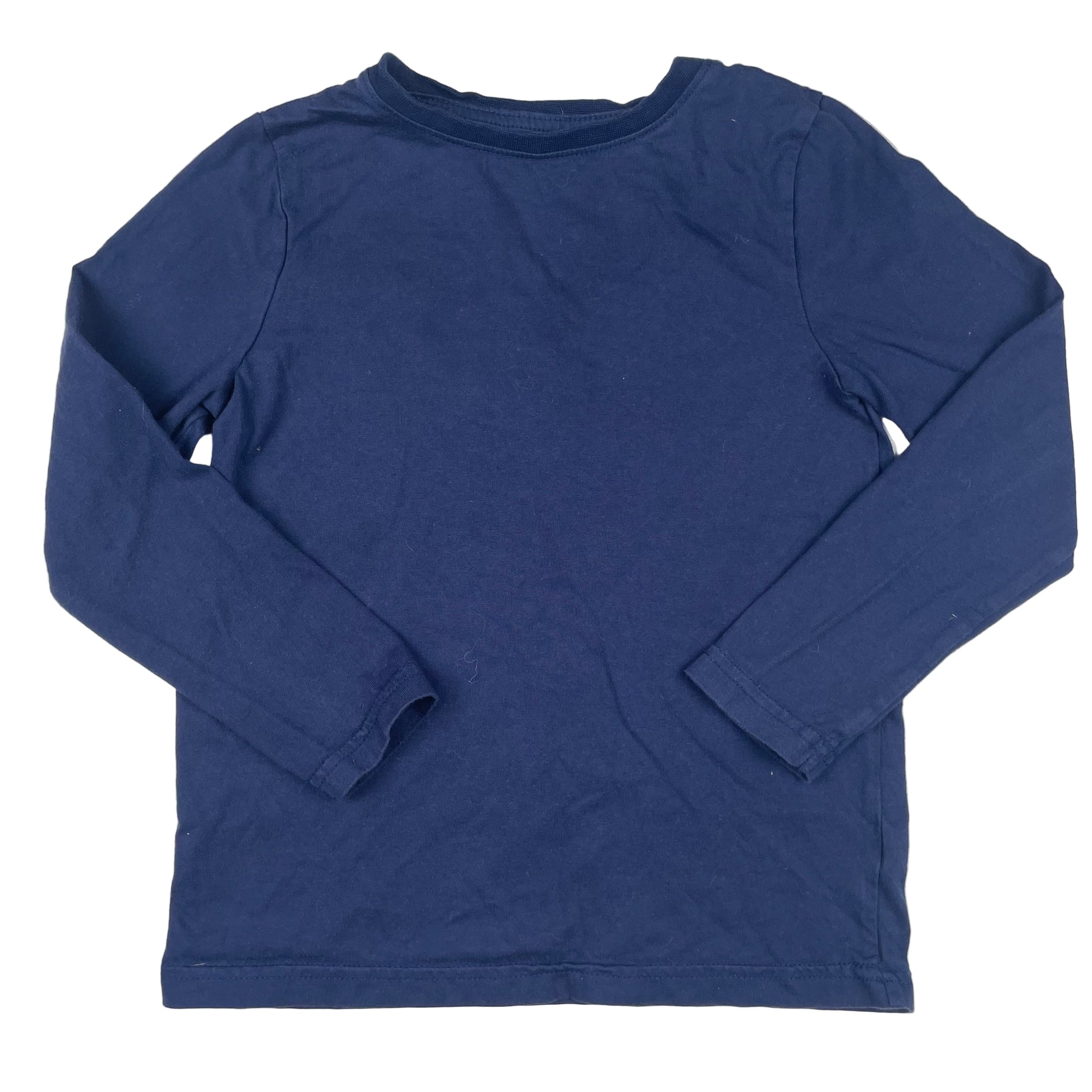 Dunkelblaues Langarmshirt von George in Größe 5–6 Jahre (110–116). – front