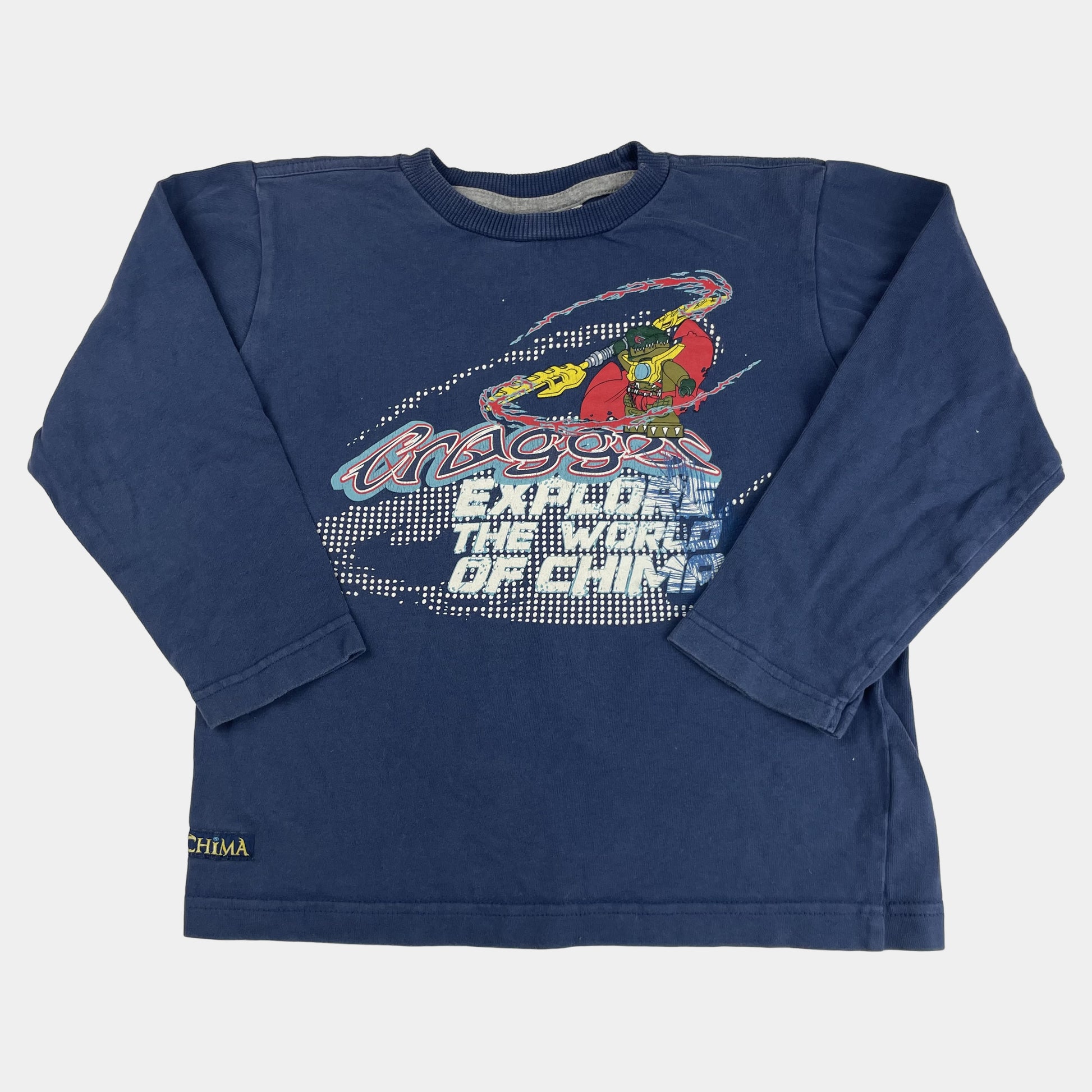 Blaues Langarmshirt mit Print und LEGO-Motiv, Größe 116. – front