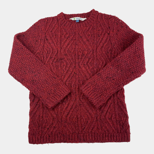 Roter Strickpullover für Jungen aus Acrylmischung in Größe 6 Jahre – front