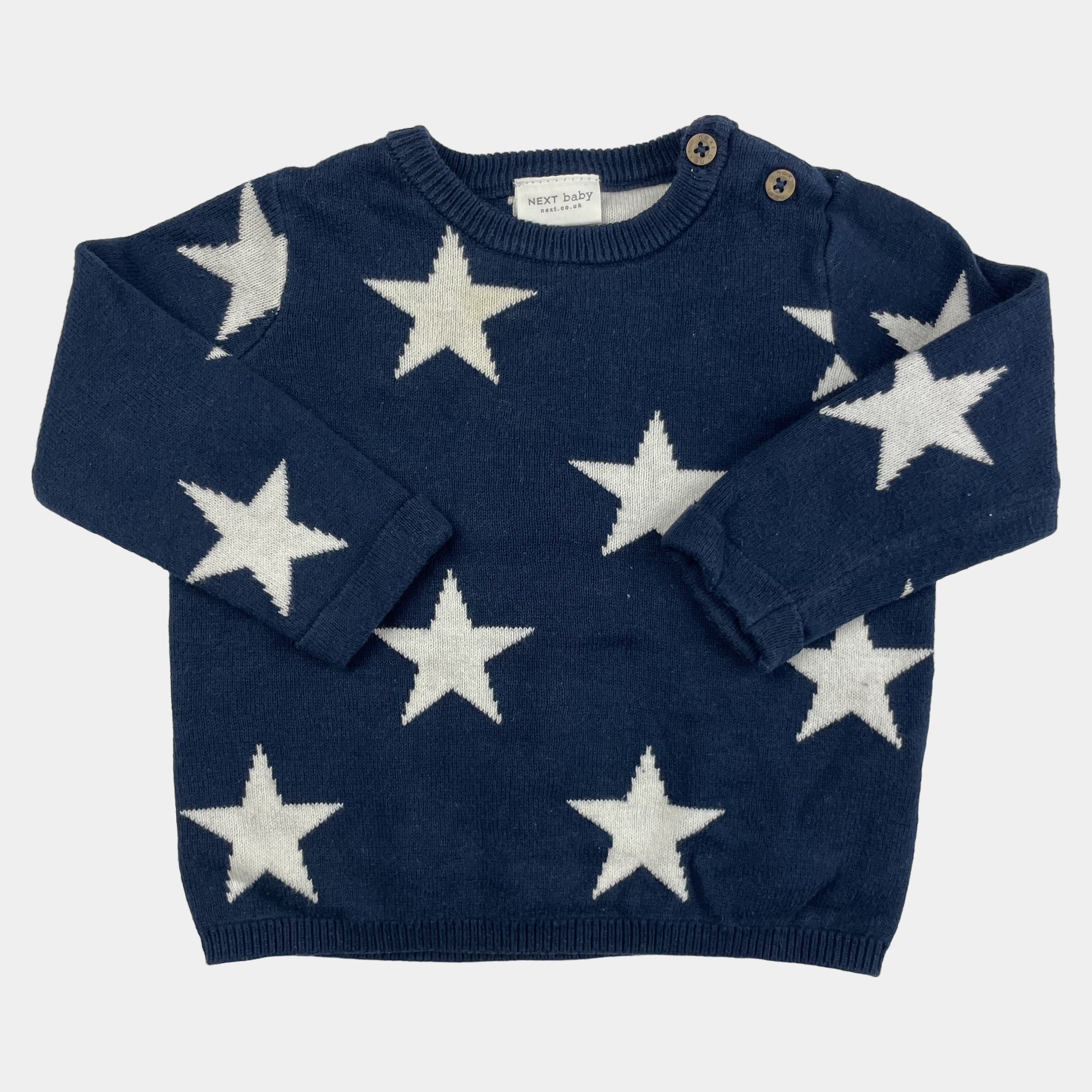 Blauer Pullover mit Sternenmuster für Babys – front